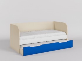 Диван-кровать Скай (Синий/Белый/корпус Клен) в Курске - kursk.katalogmebeli.com | фото