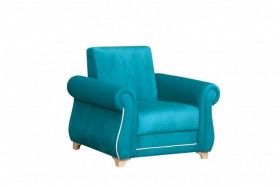 Кресло для отдыха "Порто" (велюр киви бирюза / микровельвет крем) в Курске - kursk.katalogmebeli.com | фото