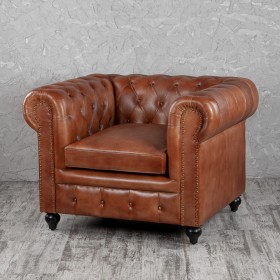 Кресло кожаное Лофт Честер (кожа) в Курске - kursk.katalogmebeli.com | фото