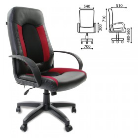Кресло офисное BRABIX Strike EX-525 (черно-красный) в Курске - kursk.katalogmebeli.com | фото