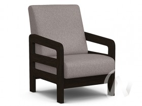 Кресло отдыха Вега-34 (венге лак/UNO ROSY-GREY) в Курске - kursk.katalogmebeli.com | фото
