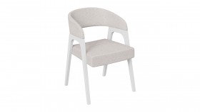 Кресло «Техас 1» (Белый матовый/Шенилл Estetica Vanille №220) в Курске - kursk.katalogmebeli.com | фото