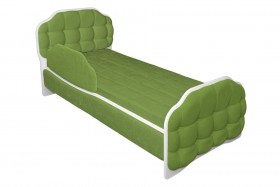 Кровать 190 Атлет Lux 76 Зелёный (мягкий бортик) в Курске - kursk.katalogmebeli.com | фото