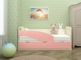 Кровать Бабочки 1,6м (Розовый металлик) в Курске - kursk.katalogmebeli.com | фото 1