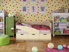 Кровать Бабочки 2,0м (Ваниль матовый) в Курске - kursk.katalogmebeli.com | фото