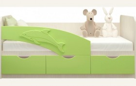 Кровать детская 1,8м Дельфин (Салатовый металлик) в Курске - kursk.katalogmebeli.com | фото