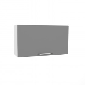 Квадро ВПГ 800 шкаф верхний горизонтальный высокий (Ваниль кожа/корпус Серый) в Курске - kursk.katalogmebeli.com | фото