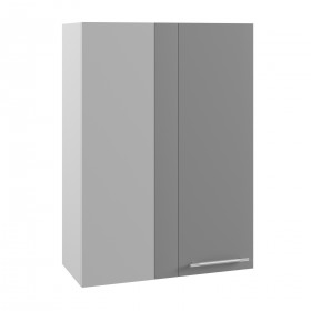 Квадро ВПУ 650 шкаф верхний угловой высокий (Ваниль кожа/корпус Серый) в Курске - kursk.katalogmebeli.com | фото