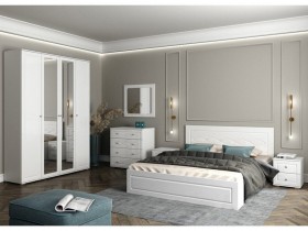 Модульная спальня Барселона (Белый/Белый глянец) в Курске - kursk.katalogmebeli.com | фото