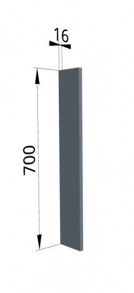 Панель торцевая ПТ 400 Квадро (для шкафа торцевого верхнего) Лунный свет в Курске - kursk.katalogmebeli.com | фото