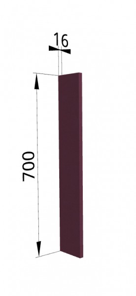 Панель торцевая ПТ 400 Квадро (для шкафа торцевого верхнего) Виноград в Курске - kursk.katalogmebeli.com | фото