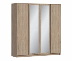 Веста СБ-3082 Шкаф 4х дверный с зеркалами Дуб Сонома в Курске - kursk.katalogmebeli.com | фото
