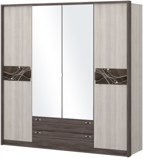 Шкаф четырехстворчатый с зеркалом Шк69.1 Николь в Курске - kursk.katalogmebeli.com | фото