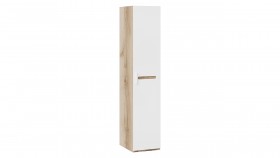 Шкаф для белья с 1-ой дверью «Фьюжн» Дуб Делано/Белый глянец в Курске - kursk.katalogmebeli.com | фото