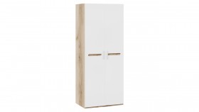 Шкаф для одежды с 2-мя дверями «Фьюжн» Дуб Делано/Белый глянец в Курске - kursk.katalogmebeli.com | фото