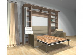 Шкаф-кровать с диваном Каролина в Курске - kursk.katalogmebeli.com | фото 3