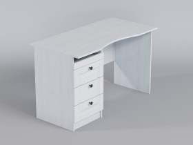 Стол (столешница с выемкой) Классика (Белый/корпус Выбеленное дерево) в Курске - kursk.katalogmebeli.com | фото