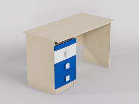 Стол (прямая столешница) Скай (Синий/Белый/корпус Клен) в Курске - kursk.katalogmebeli.com | фото