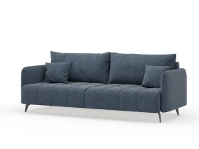 Валериан диван трёхместный прямой Синий, ткань RICO FLEX 101 в Курске - kursk.katalogmebeli.com | фото